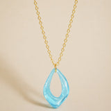 LIGHT BLUE LOOP PENDANT