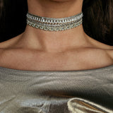 TRENZA SILVER CHOKER