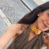 YELLOW FLOWERS CHOKER