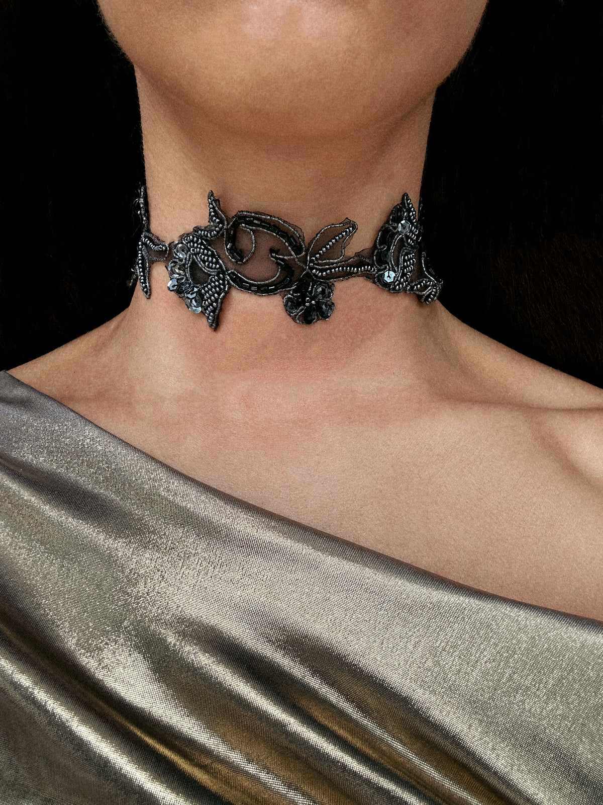 NOCTURNE CHOKER con pedrería de fantasía