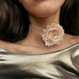 LIGHT PINK FLOWER CHOKER