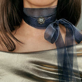 BLUE SQUARE CHOKER