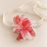 RED SINGLE FLOWER CHOKER